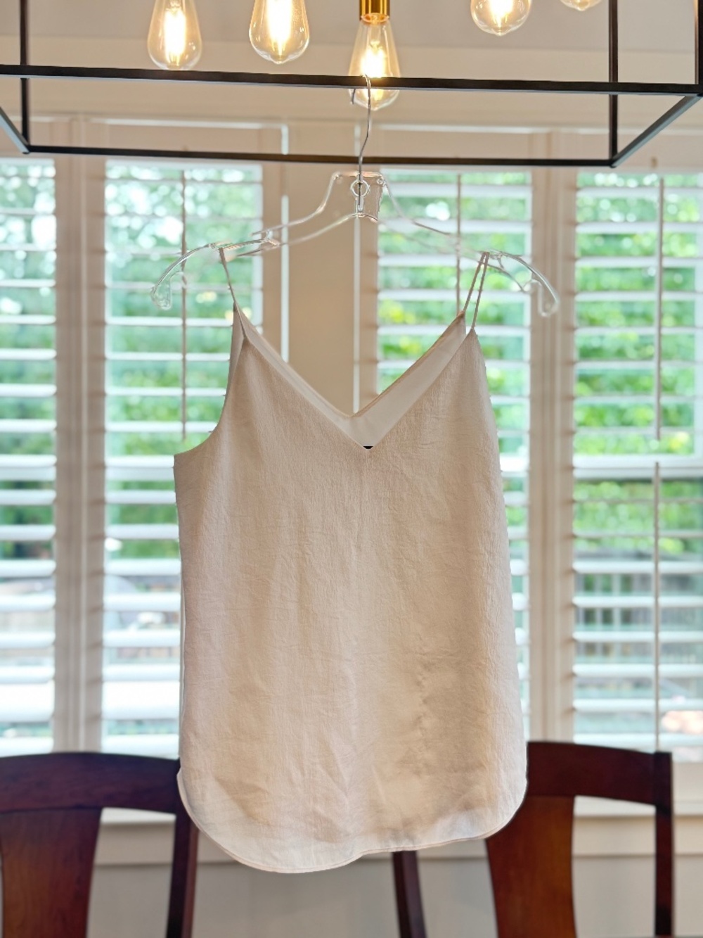 Express White Double Layer V-Neck Downtown Cami Tank Top XS 🕊️